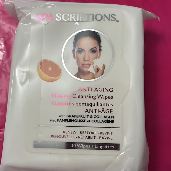 Spa scriptions ANTI AGING makeup cleansing wipes  30 wipes NEW sealed - Picture 2 of 6